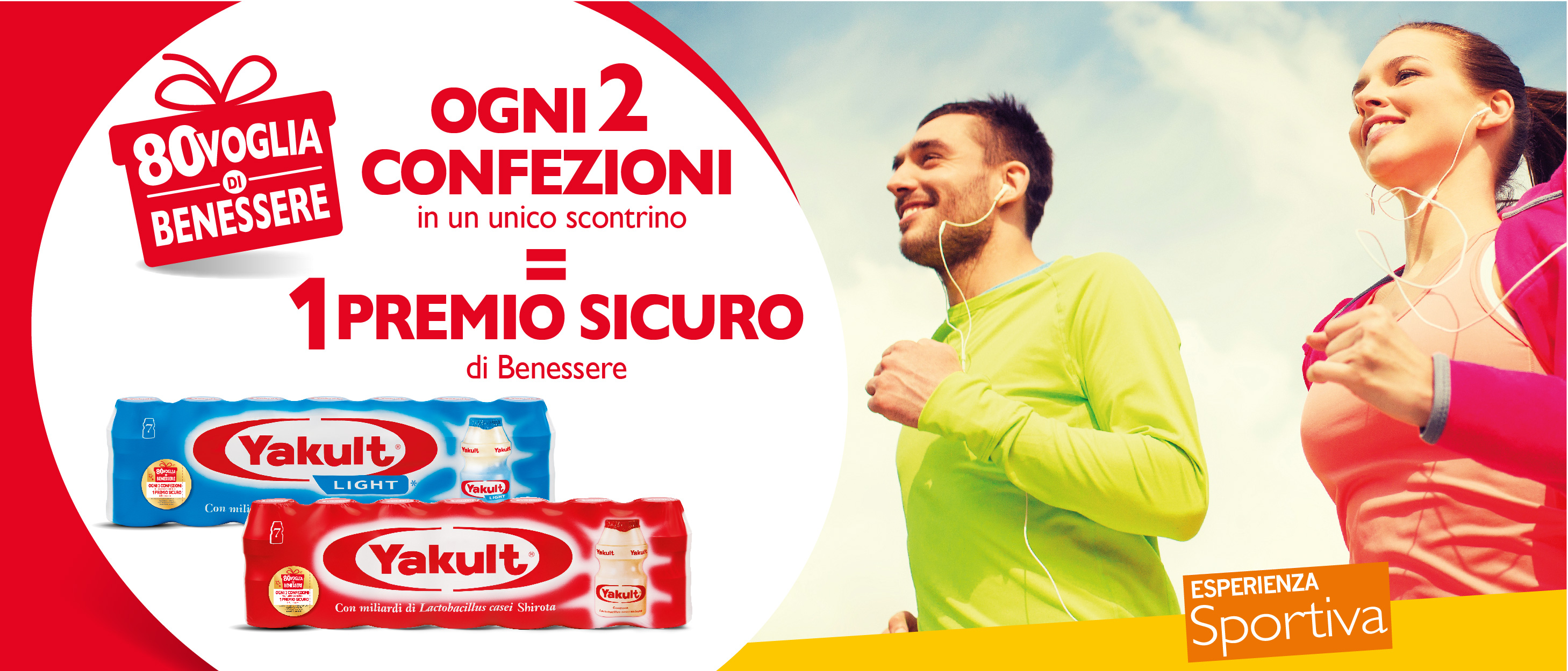 80 voglia di benessere, la promozione di Yakult con premio sicuro